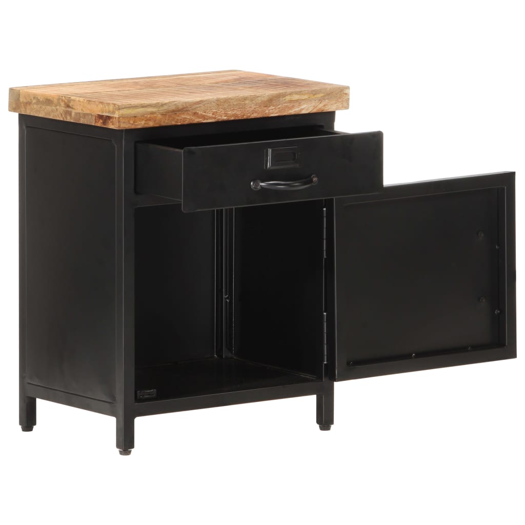 vidaXL Szafka nocna, 40 x 30 x 52 cm, surowe drewno mango