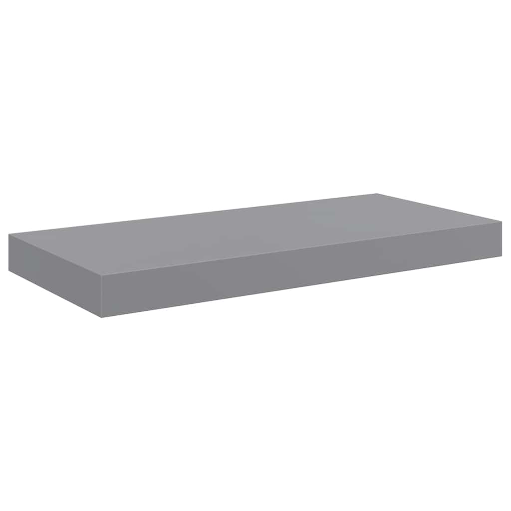 vidaXL Półki ścienne, 4 szt., szare, 50x23,5x3,8 cm, MDF