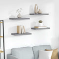 vidaXL Półki ścienne, 4 szt., szare, 50x23,5x3,8 cm, MDF