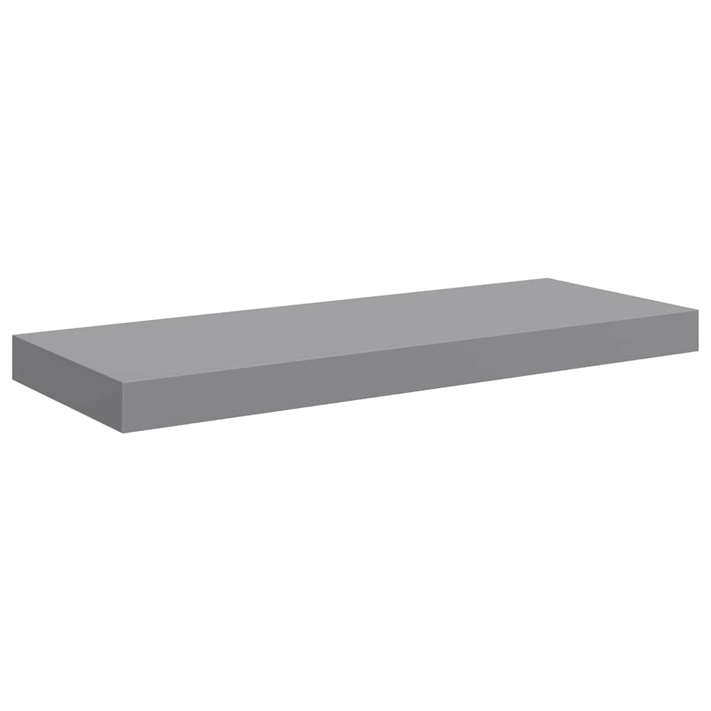 vidaXL Półki ścienne, 4 szt., szare, 60x23,5x3,8 cm, MDF