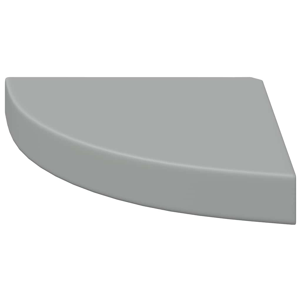 vidaXL Narożne półki ścienne, 2 szt., szare, 25x25x3,8 cm, MDF