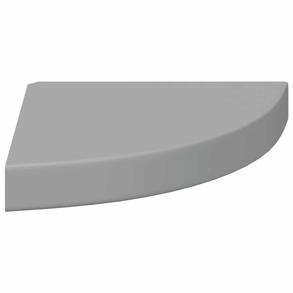 vidaXL Narożne półki ścienne, 2 szt., szare, 25x25x3,8 cm, MDF