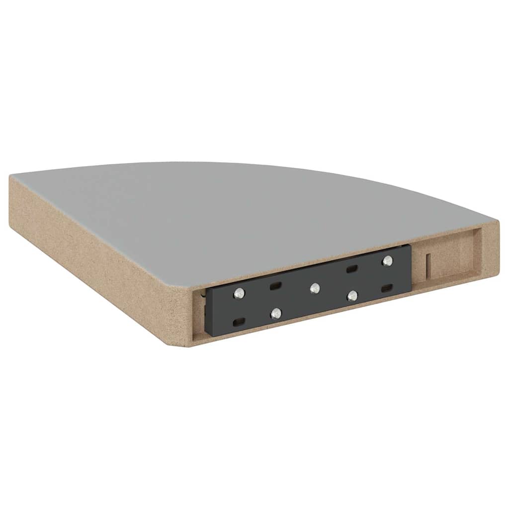 vidaXL Narożne półki ścienne, 2 szt., szare, 25x25x3,8 cm, MDF