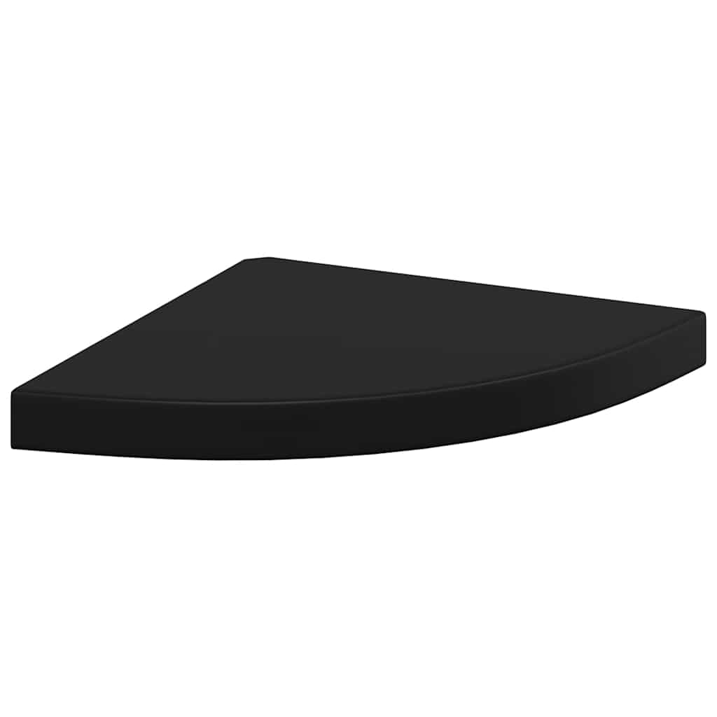 vidaXL Narożne półki ścienne, 4 szt., czarne, 35x35x3,8 cm, MDF
