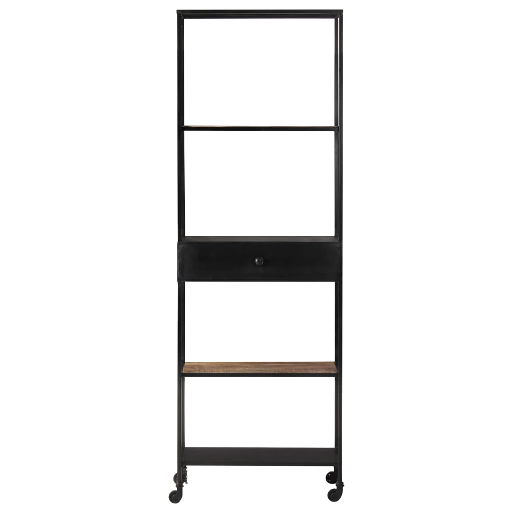 vidaXL Regał na książki, 60x35x180 cm, surowe drewno mango i żelazo