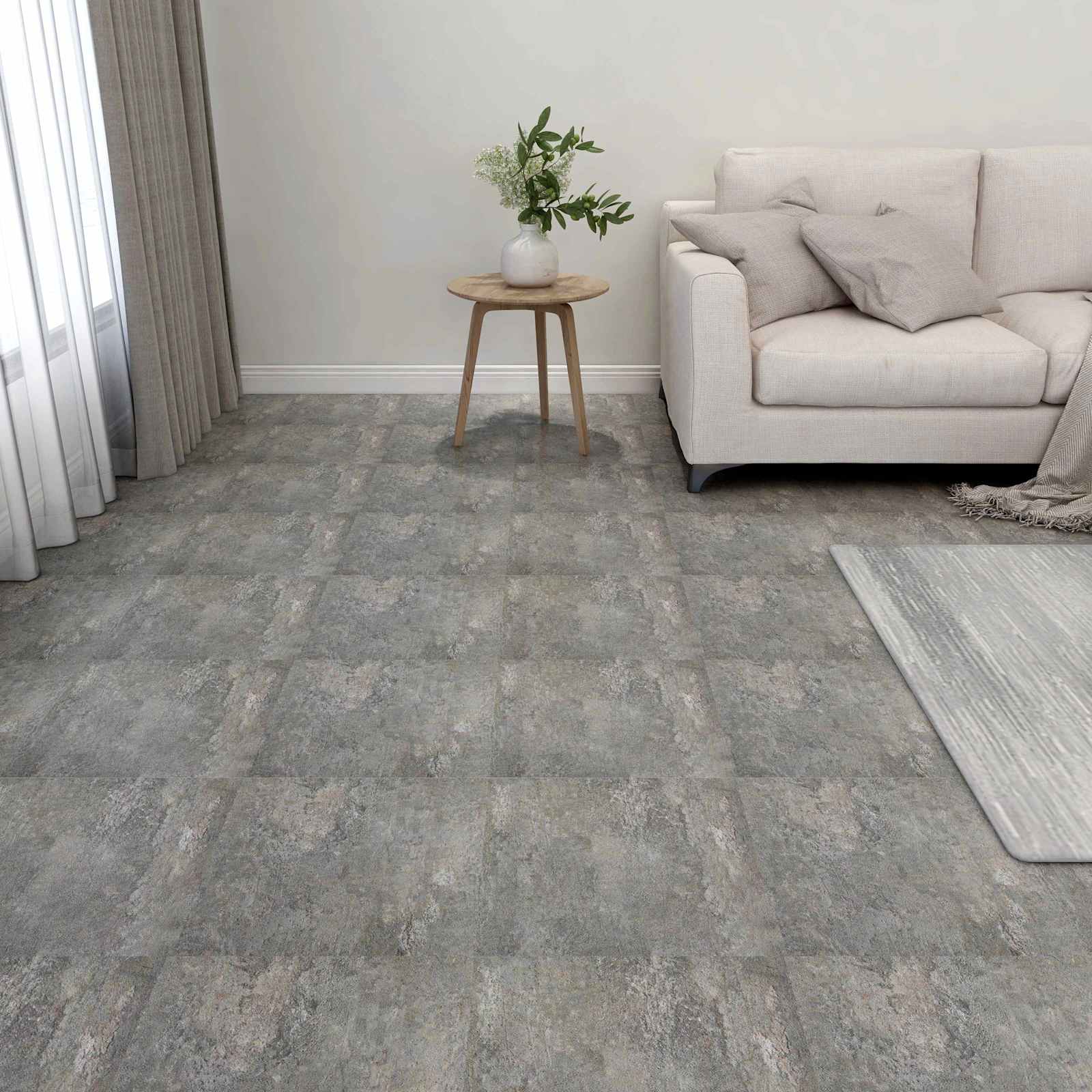 vidaXL Deski podłogowe 5,11 m² 55 pcs PVC Ściana kamienna