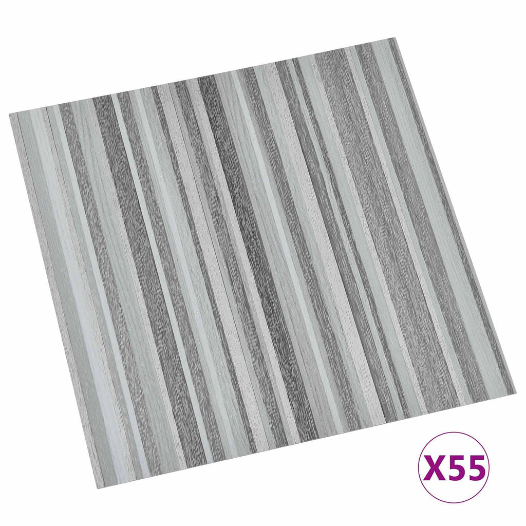 vidaXL Deski podłogowe 5,11 m² 55 pcs PVC Paski