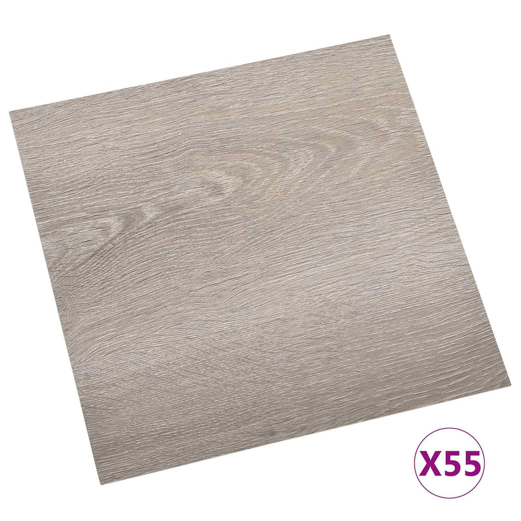 vidaXL Deski podłogowe 5,11 m² 55 pcs PVC drewno