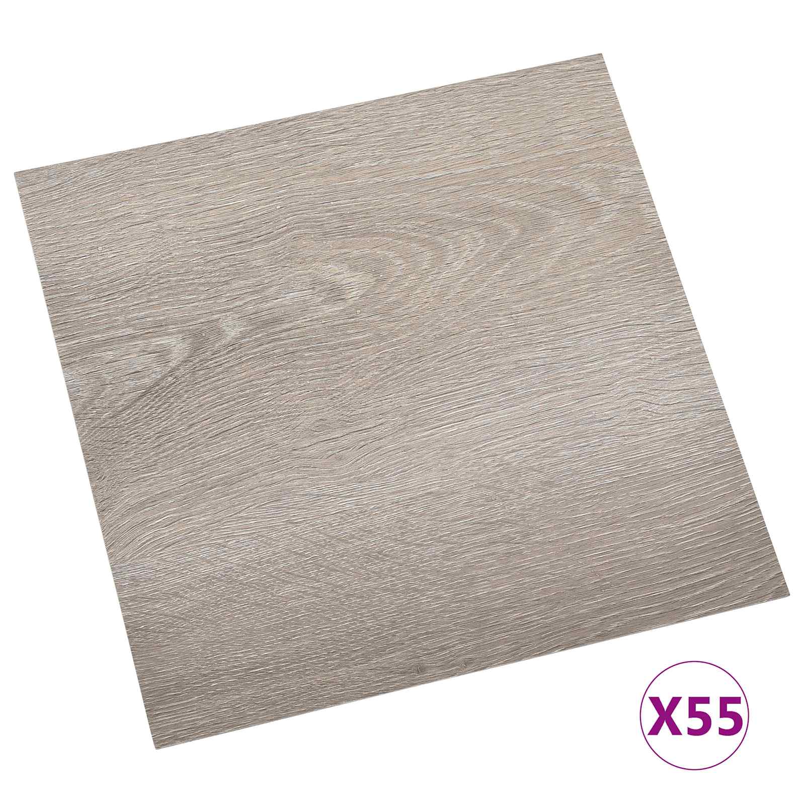 vidaXL Deski podłogowe 5,11 m² 55 pcs PVC drewno