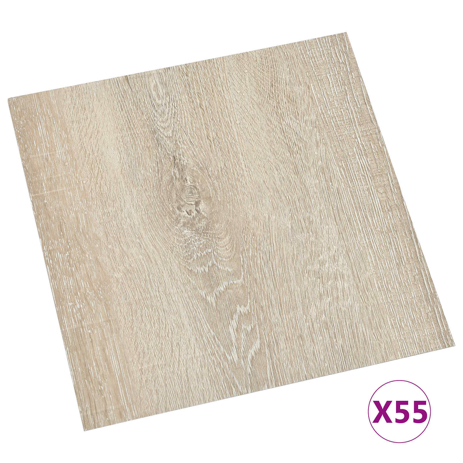 vidaXL Deski podłogowe 55 pcs Beżowy 5,11 m² PVC