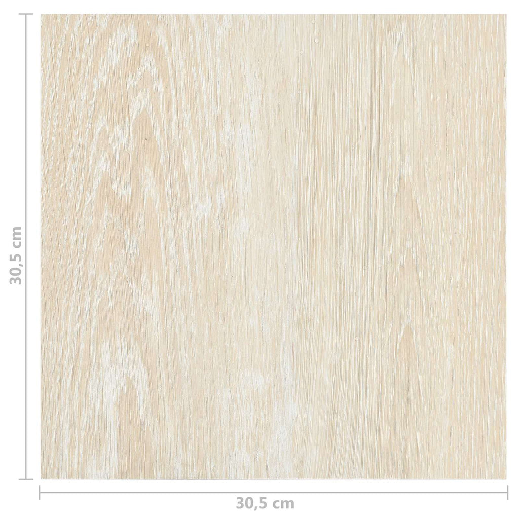 vidaXL Deski podłogowe 5,11 m² 55 pcs PVC Biały i Beżowy