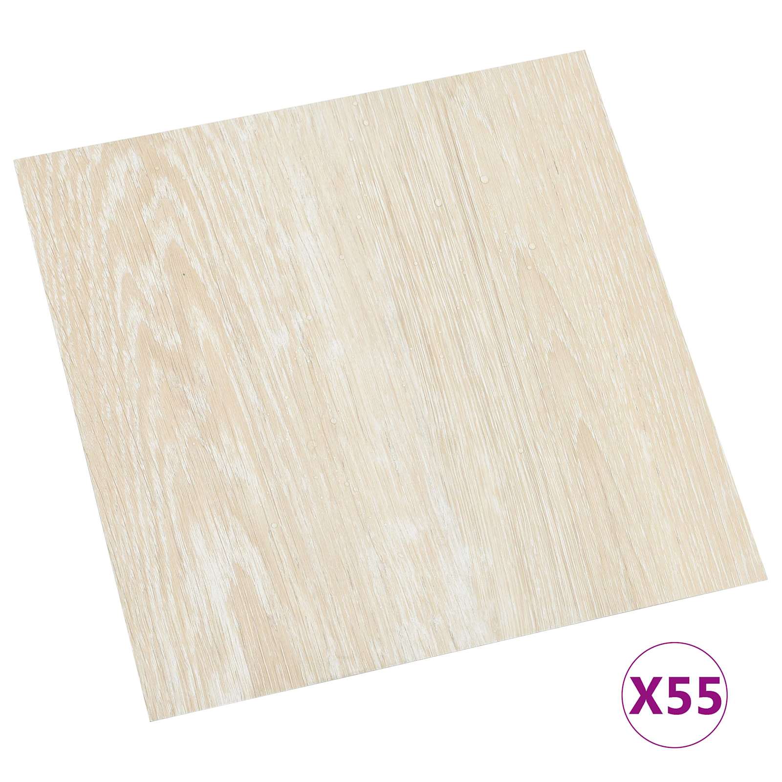 vidaXL Deski podłogowe 5,11 m² 55 pcs PVC Biały i Beżowy