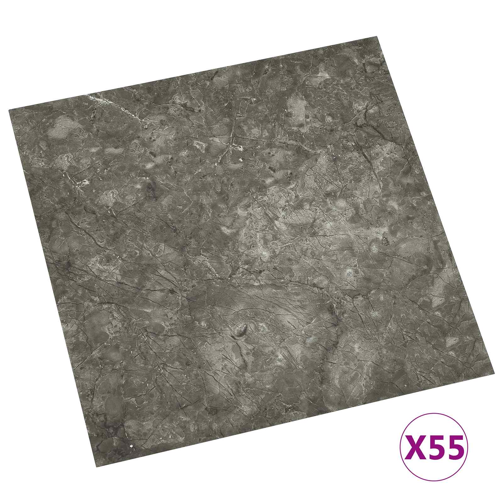 vidaXL Deski podłogowe 5,11 m² 55 pcs PVC Szary i Biały