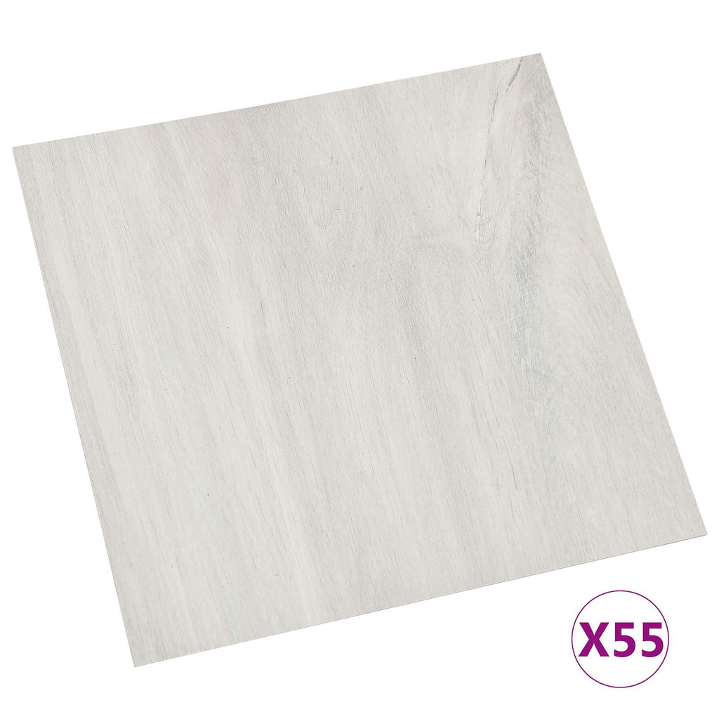 vidaXL Deski podłogowe 55 pcs Kremowy 5,11 m² PVC