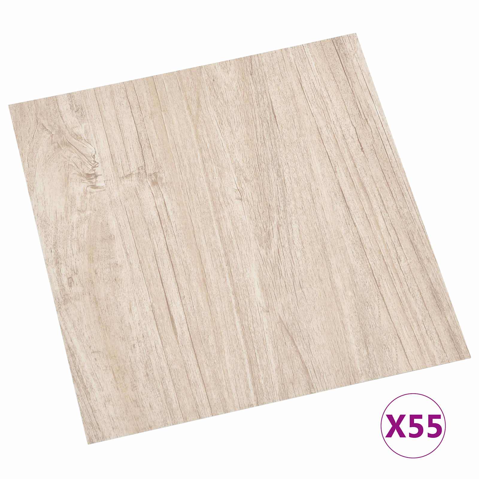 vidaXL Deski podłogowe 5,11 m² 55 pcs PVC Biały i kolor drewna