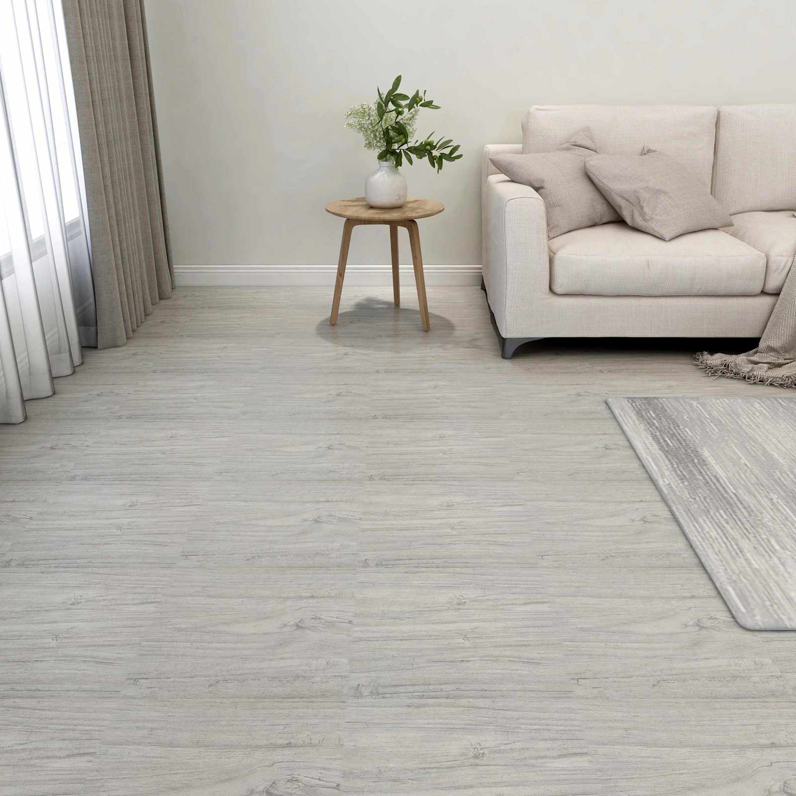 vidaXL Deski podłogowe 5,11 m² 55 pcs PVC Szary i drewno