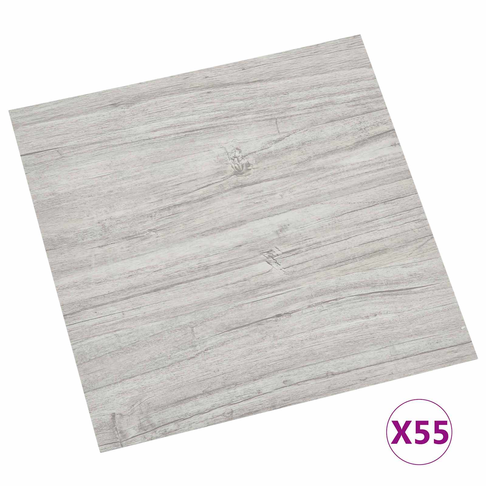 vidaXL Deski podłogowe 5,11 m² 55 pcs PVC Szary i drewno