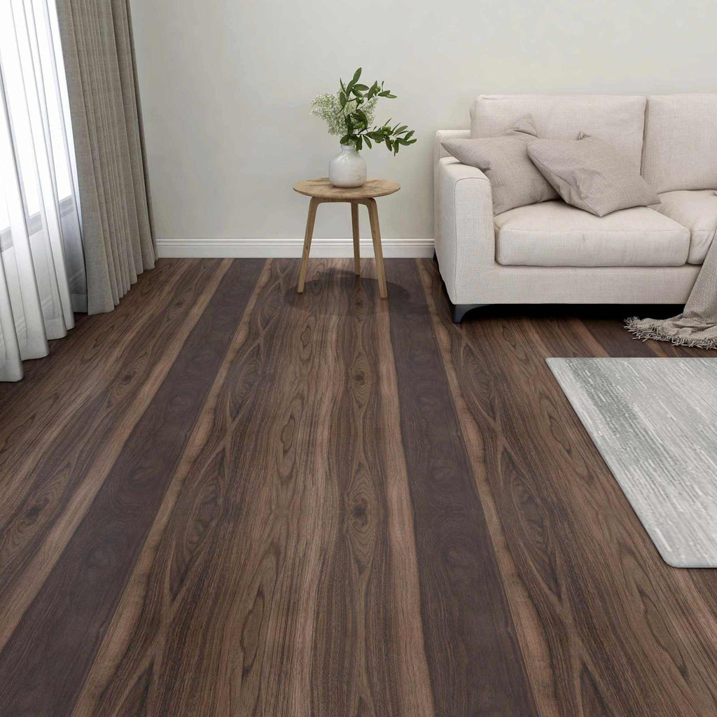 vidaXL Deski podłogowe 55 pcs Ciemny brąz 5,11 m² PVC