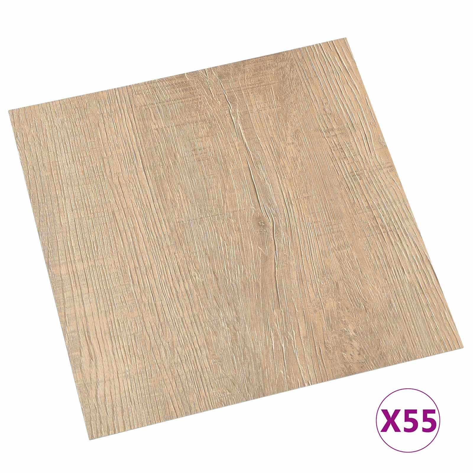 vidaXL Deski podłogowe 5,11 m² 55 pcs PVC Jasnoszary, Ciemnobrązowy