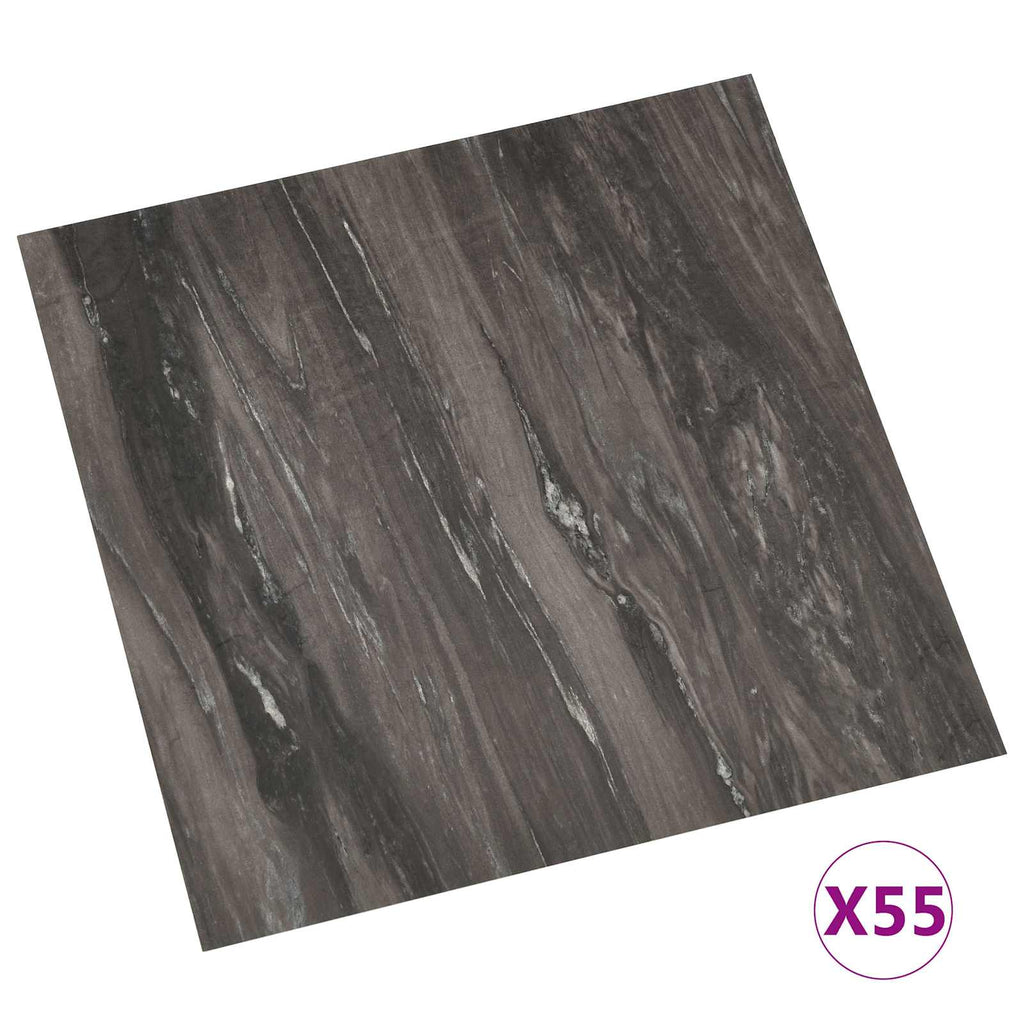 vidaXL Deski podłogowe 55 pcs Ciemnoszary 5,11 m² PVC