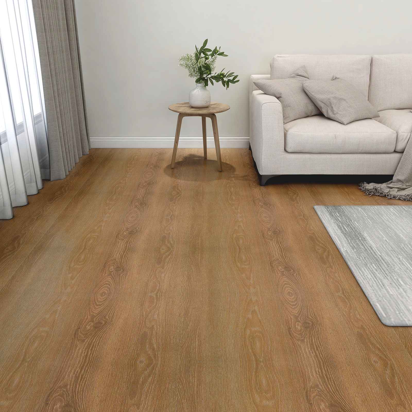 vidaXL Deski podłogowe 55 pcs Brązowy 5,11 m² PVC