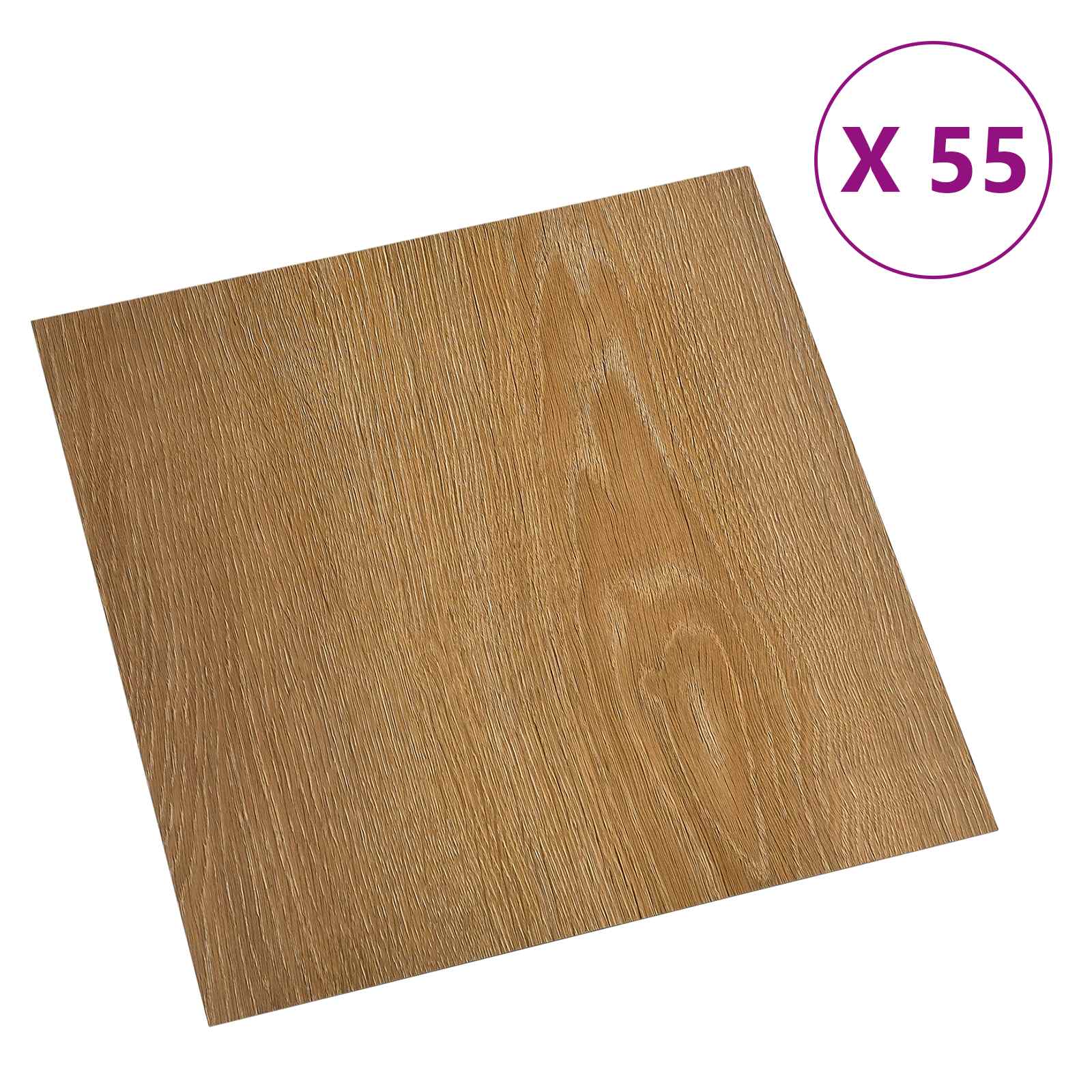 vidaXL Deski podłogowe 55 pcs Brązowy 5,11 m² PVC