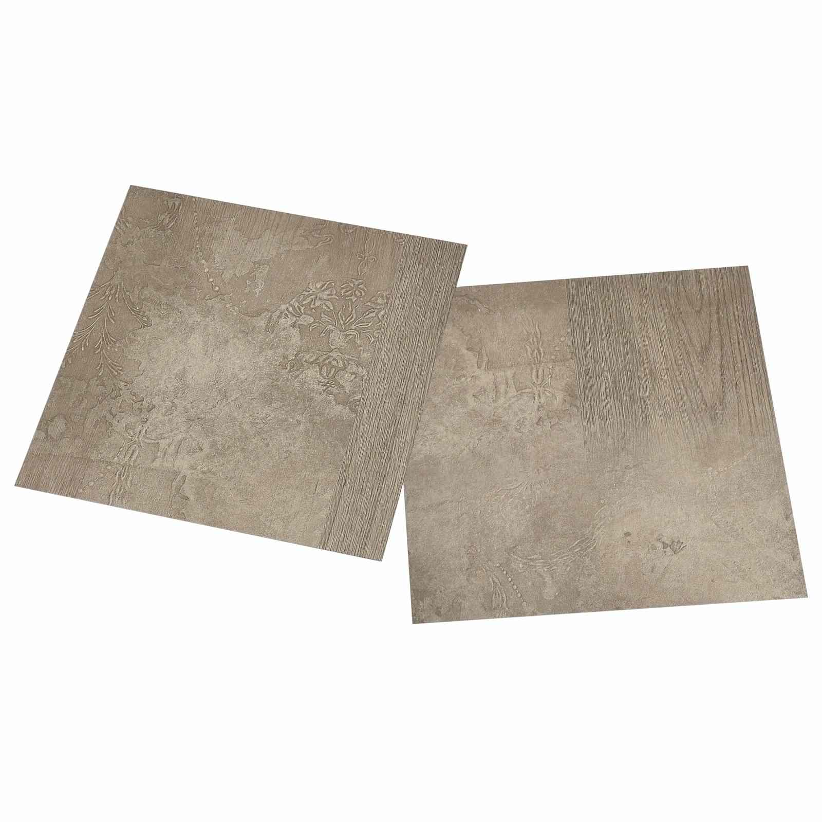 vidaXL Deski podłogowe 5,11 m² 55 pcs PVC Ciemny brąz i szary