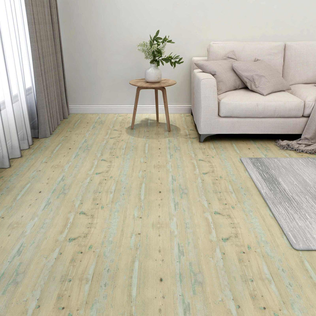 vidaXL Deski podłogowe 5,11 m² 55 pcs PVC Biały i jasny brąz