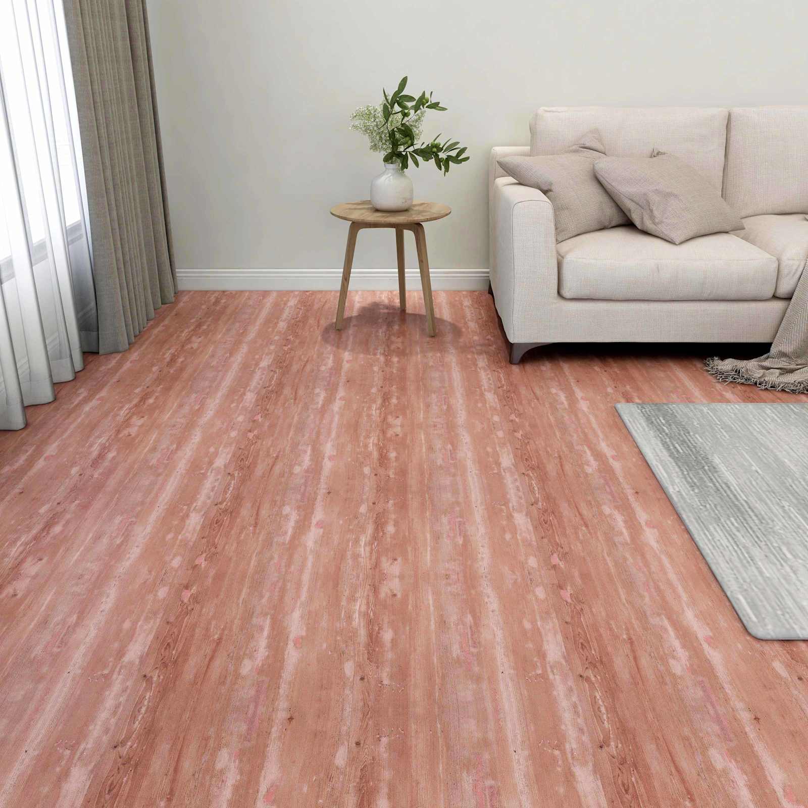 vidaXL Deski podłogowe 55 pcs Czerwony 5,11 m² PVC