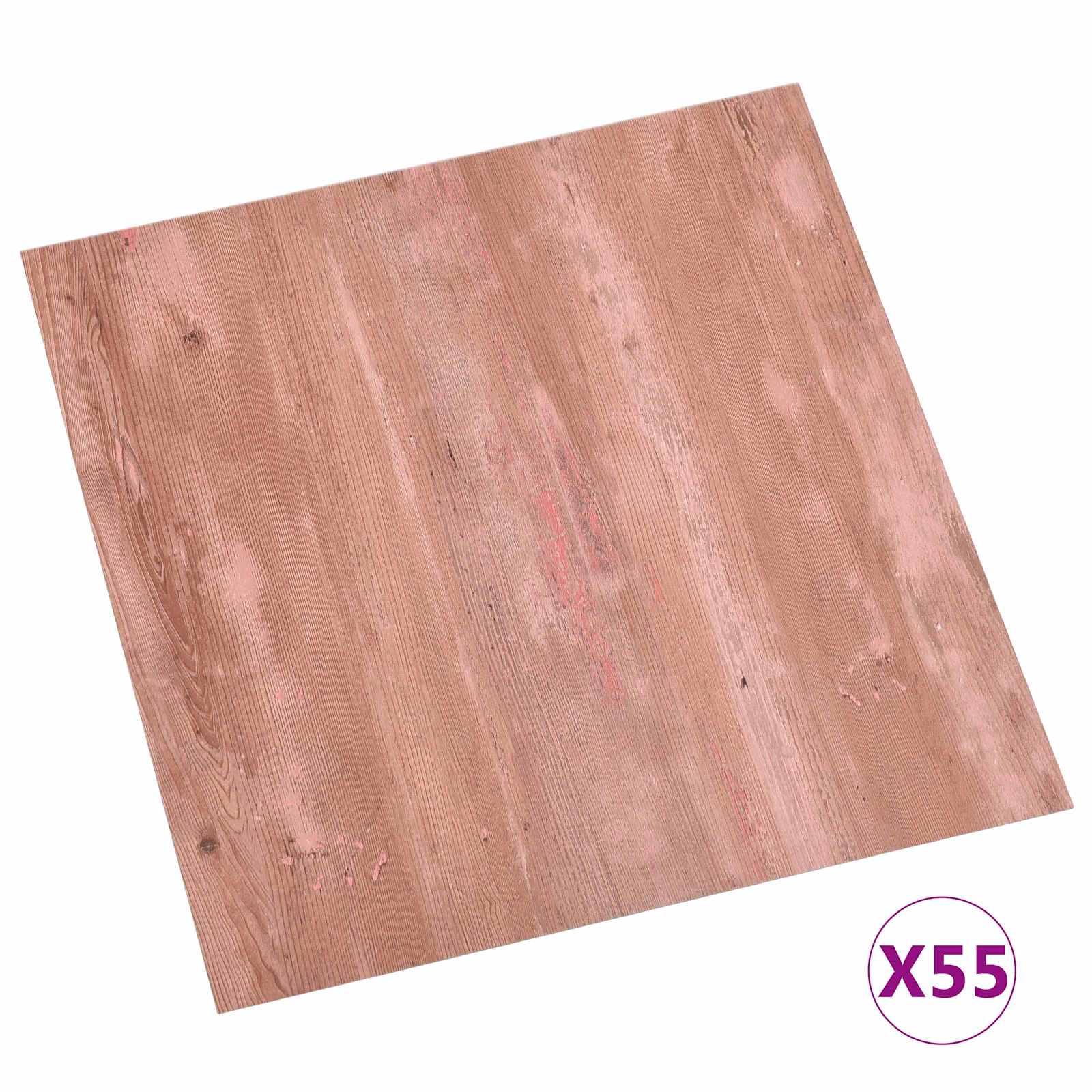 vidaXL Deski podłogowe 55 pcs Czerwony 5,11 m² PVC