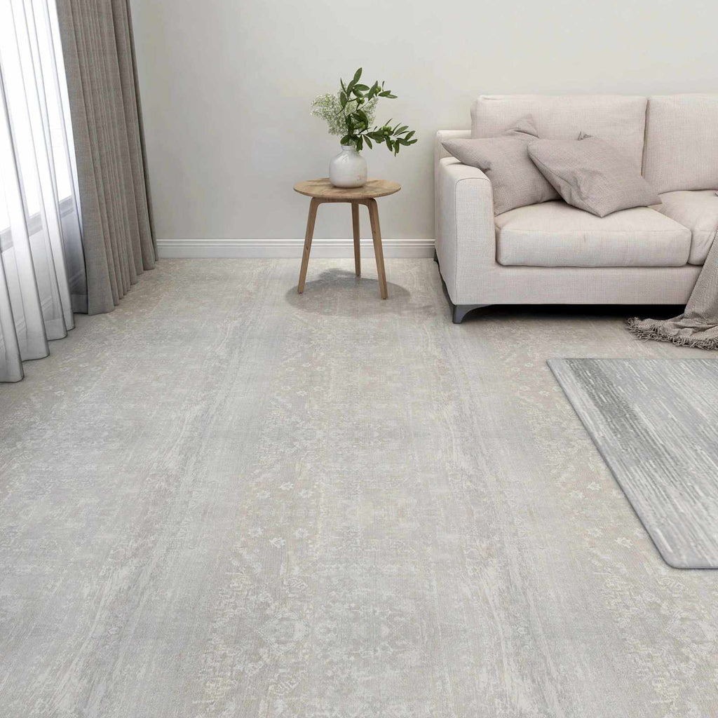 vidaXL Deski podłogowe 5,11 m² 55 pcs PVC Biały i drewno