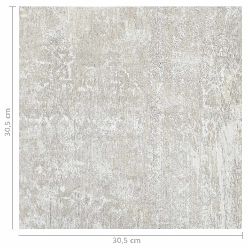 vidaXL Deski podłogowe 5,11 m² 55 pcs PVC Biały i drewno