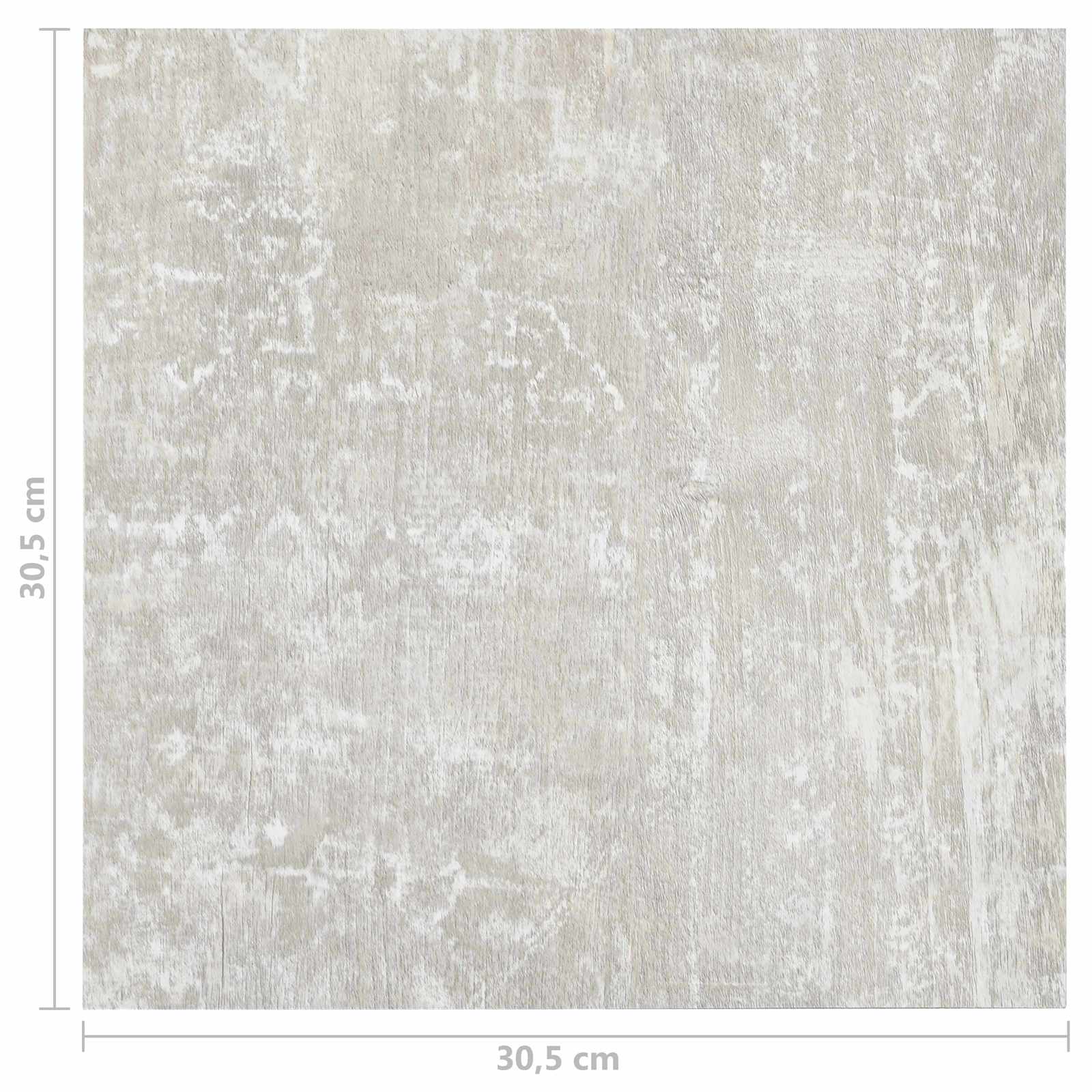 vidaXL Deski podłogowe 5,11 m² 55 pcs PVC Biały i drewno
