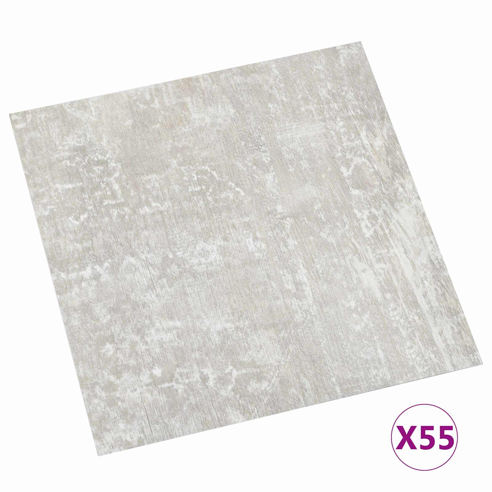 vidaXL Deski podłogowe 5,11 m² 55 pcs PVC Biały i drewno