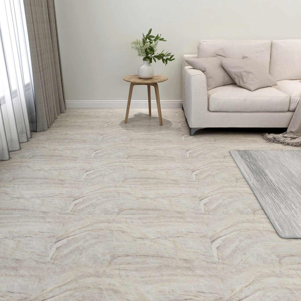 vidaXL Deski podłogowe 5,11 m² 55 pcs PVC Brązowy i beżowy
