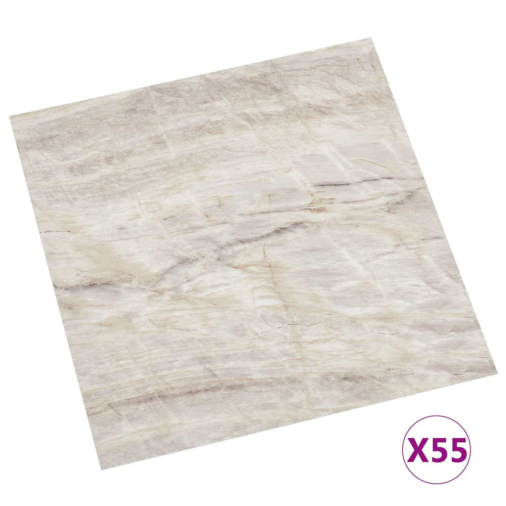 vidaXL Deski podłogowe 5,11 m² 55 pcs PVC Brązowy i beżowy