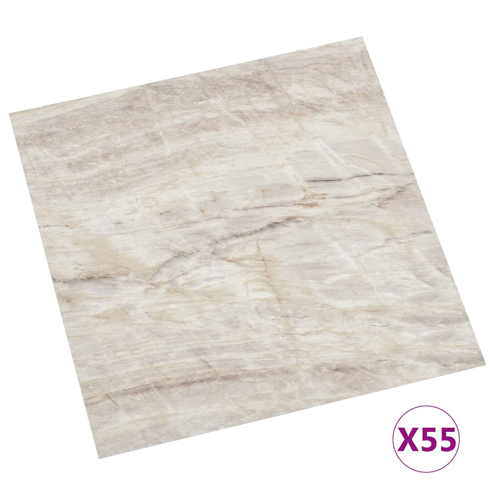 vidaXL Deski podłogowe 5,11 m² 55 pcs PVC Brązowy i beżowy