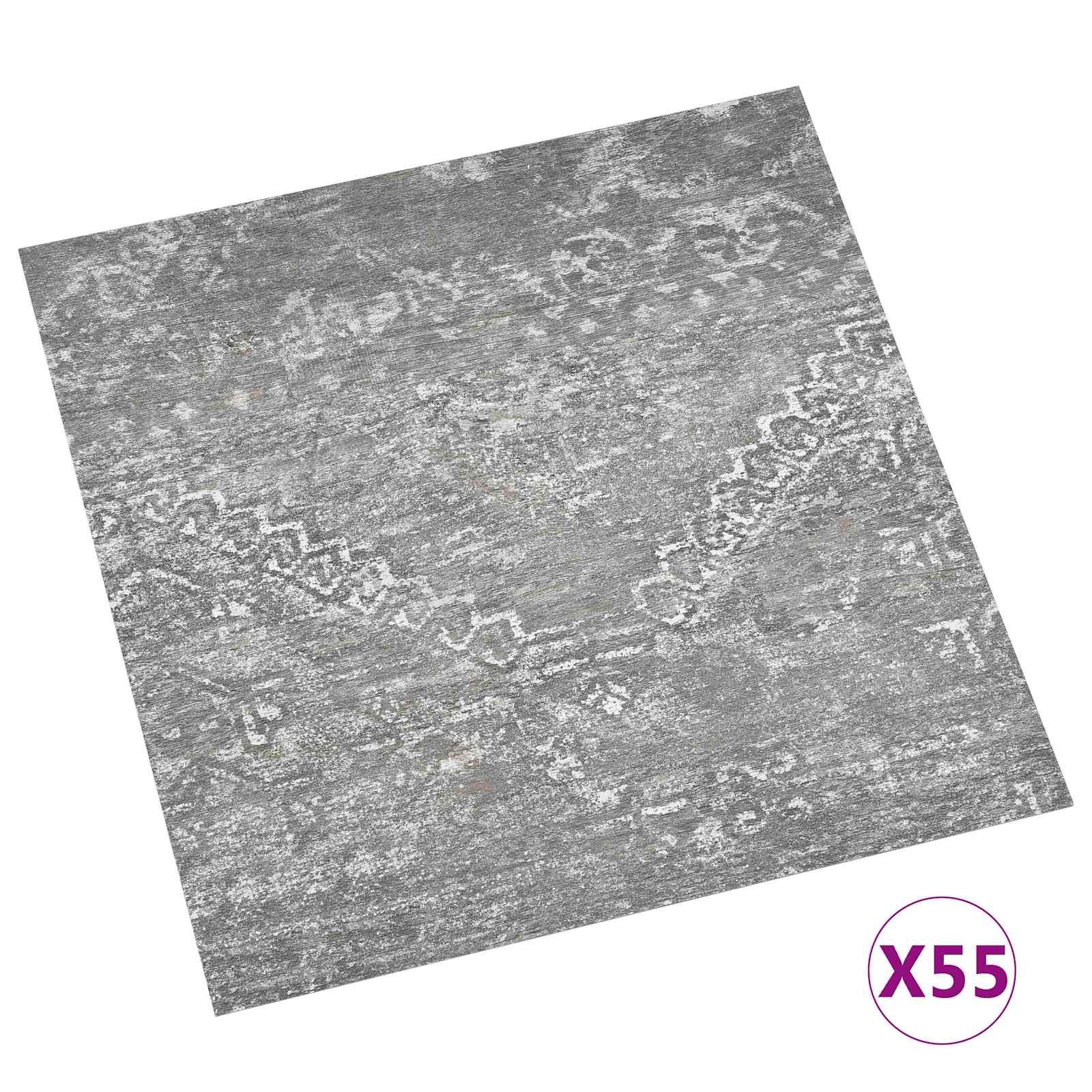 vidaXL Deski podłogowe 55 pcs Betonowy Szary 5,11 m² PVC