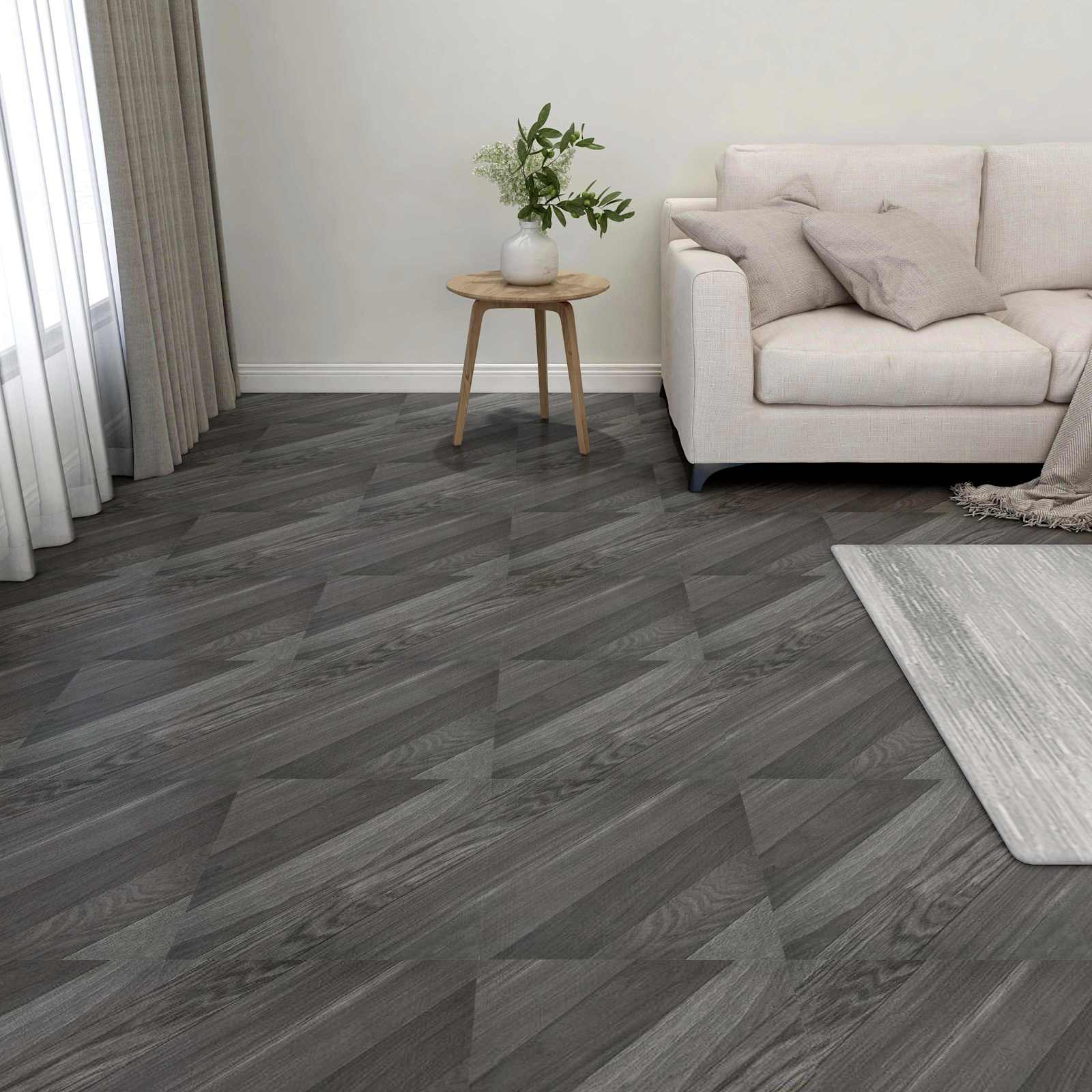 vidaXL Deski podłogowe 55 pcs Szary 5,11 m² PVC
