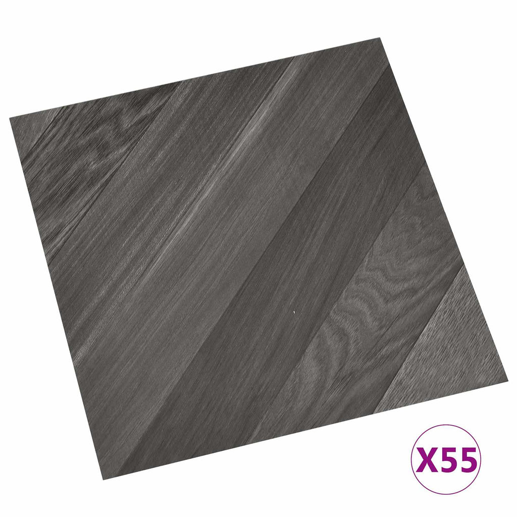 vidaXL Deski podłogowe 55 pcs Szary 5,11 m² PVC