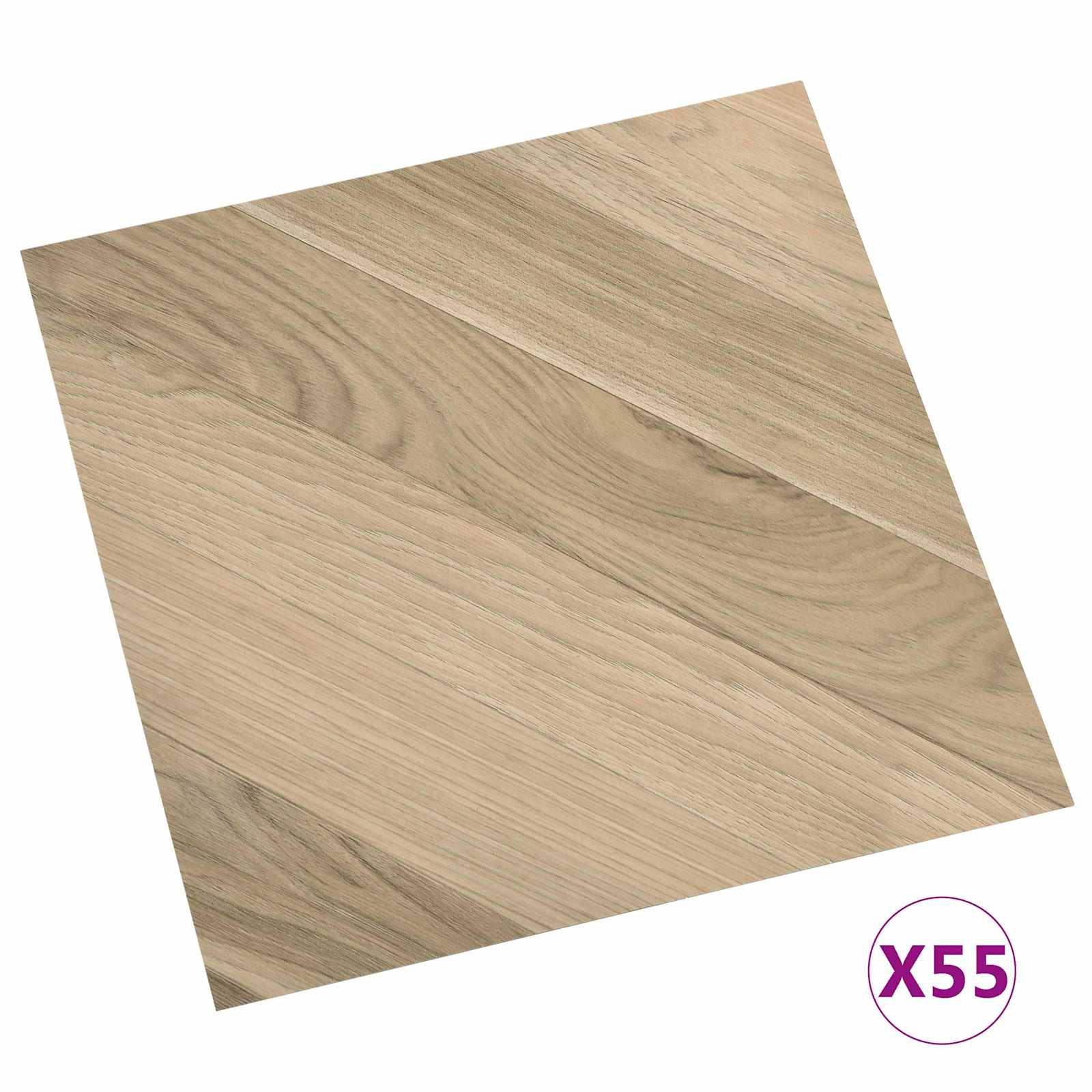 vidaXL Deski podłogowe 55 pcs Brązowy 5,11 m² PVC