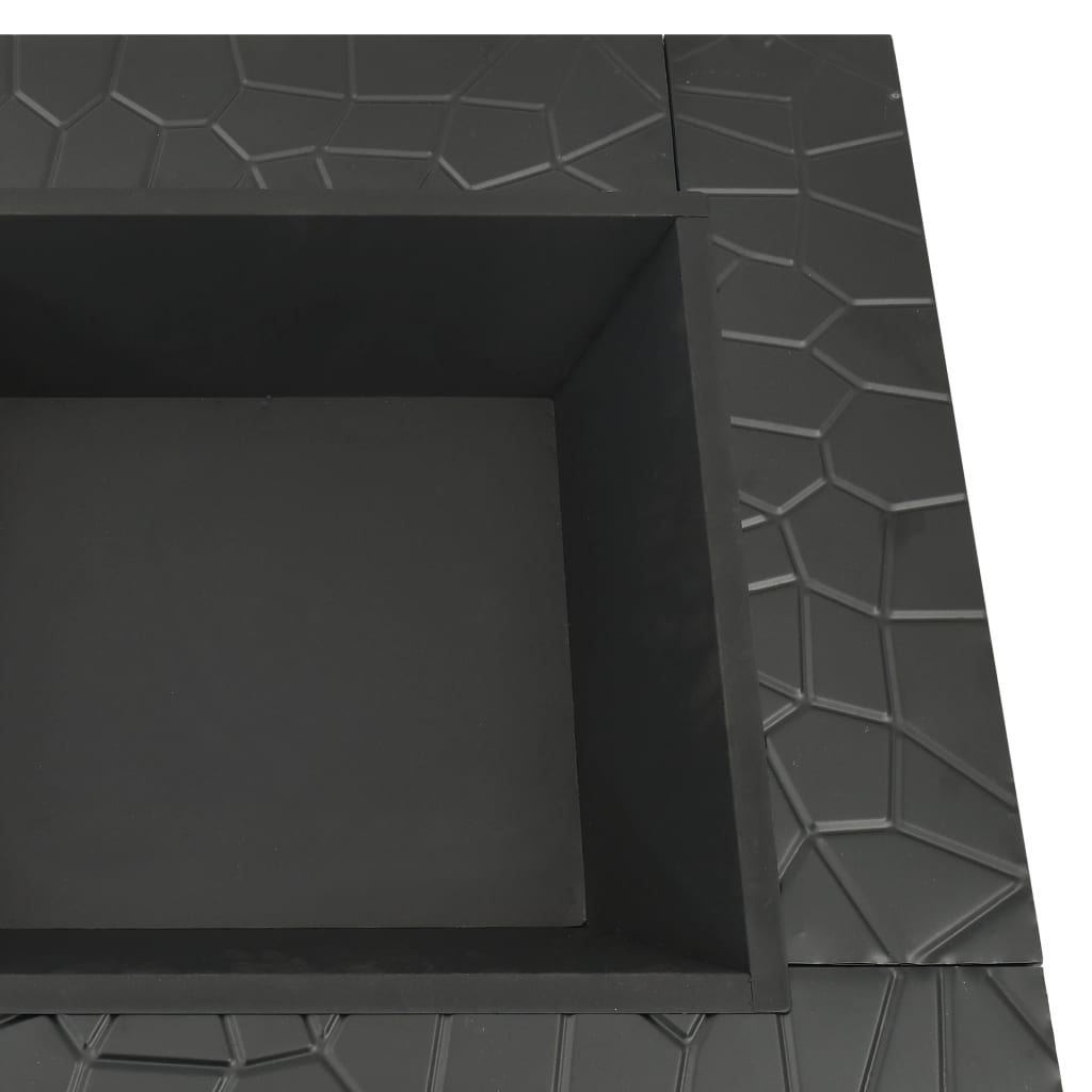 vidaXL Ogrodowe palenisko z pogrzebaczem, 81x81x47 cm, XXL, stal