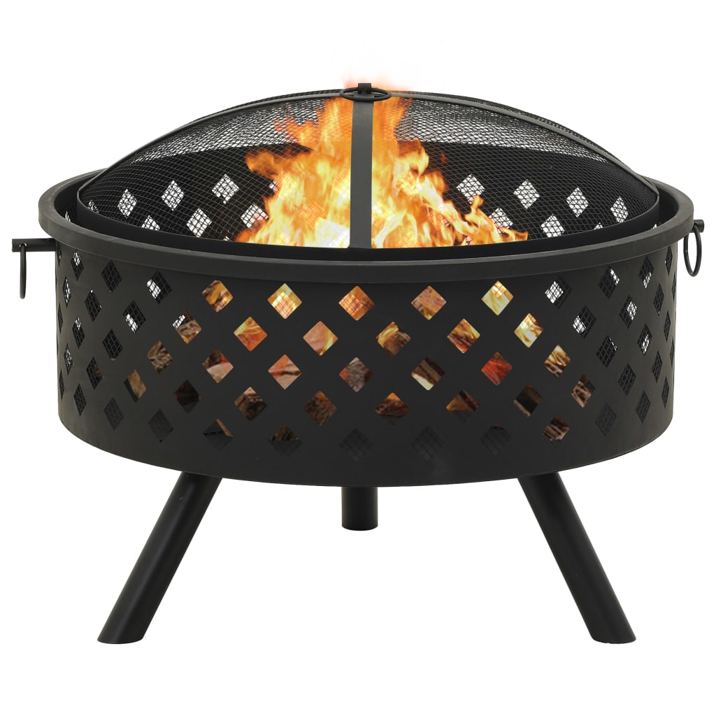 vidaXL Palenisko z pogrzebaczem, 68 cm, XXL, stal