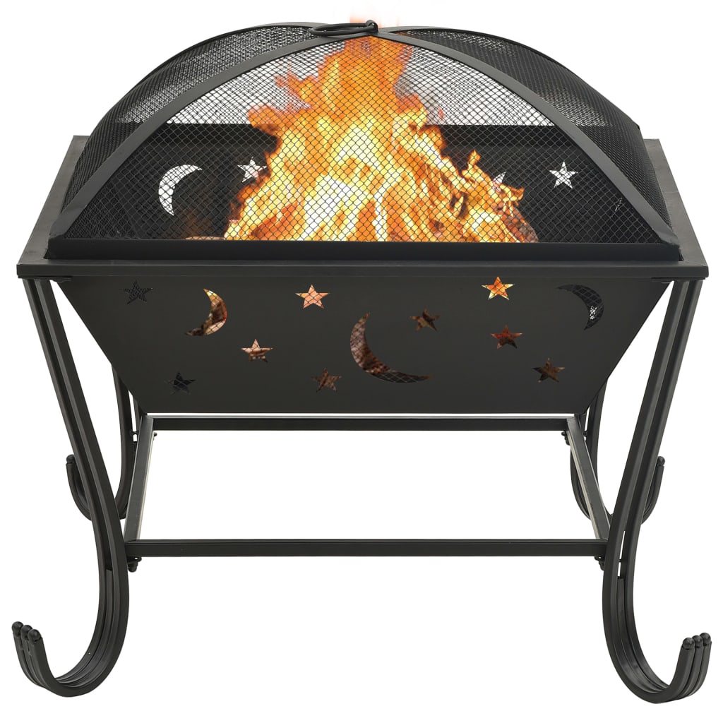 vidaXL Palenisko z pogrzebaczem, 62 cm, XXL, stal