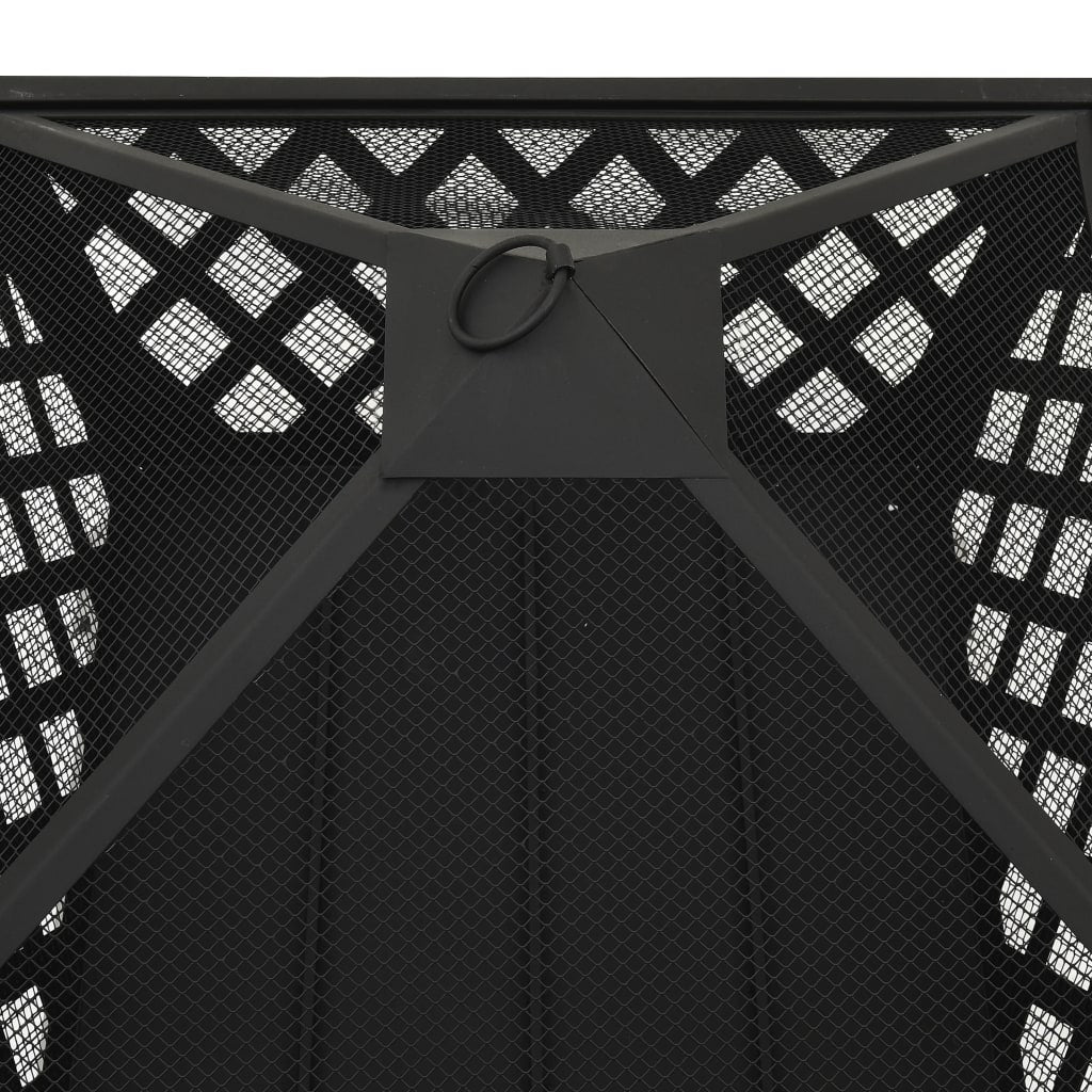 vidaXL Palenisko z pogrzebaczem, 64 cm, XXL, stal