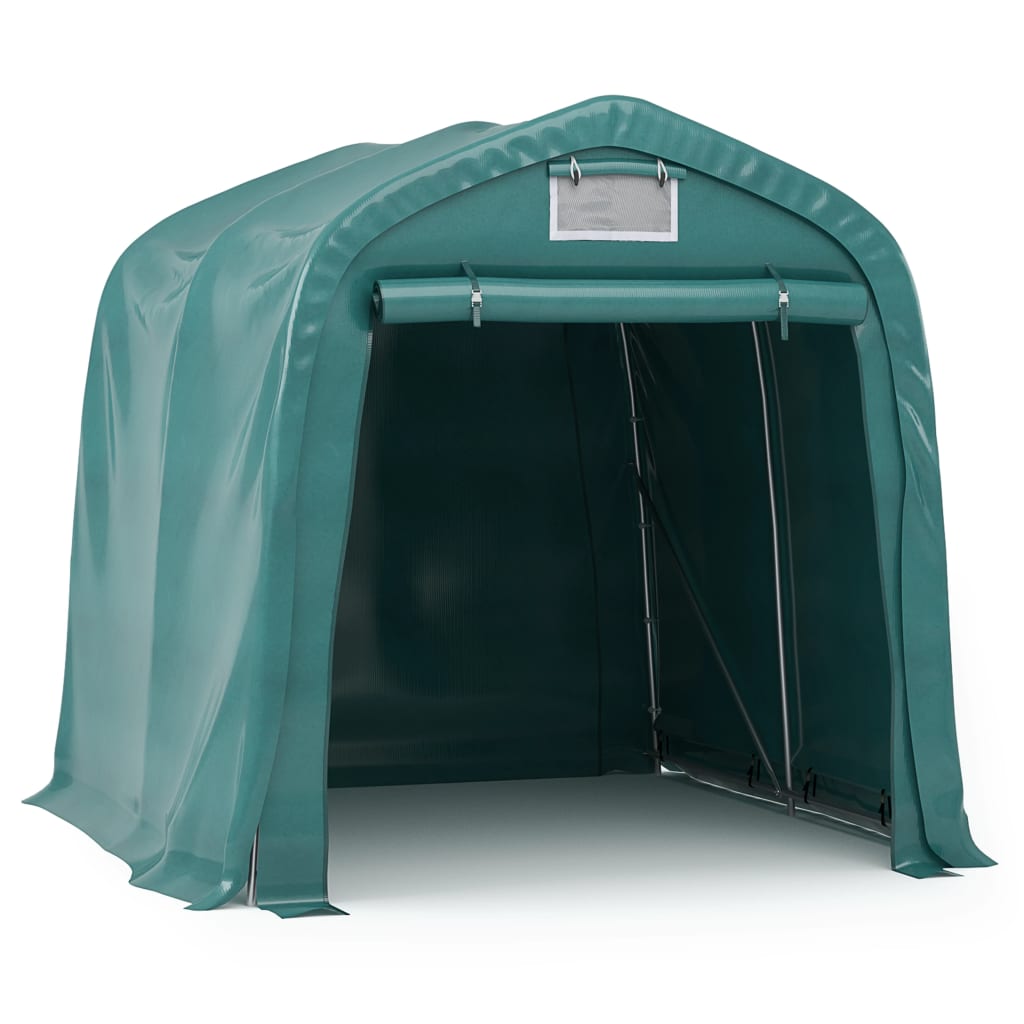 vidaXL Namiot garażowy z PVC, 2,4 x 2,4 m, zielony
