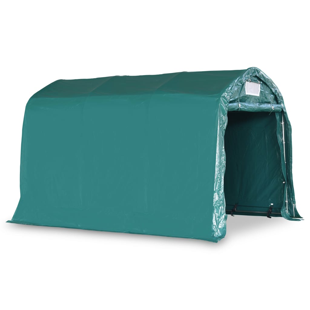 vidaXL Namiot garażowy z PVC, 2,4 x 3,6 m, zielony