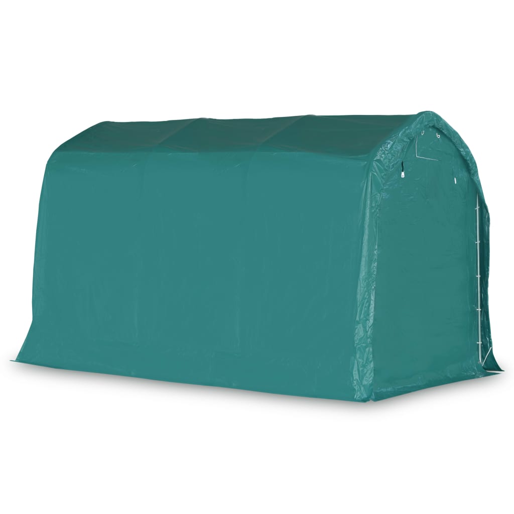 vidaXL Namiot garażowy z PVC, 2,4 x 3,6 m, zielony