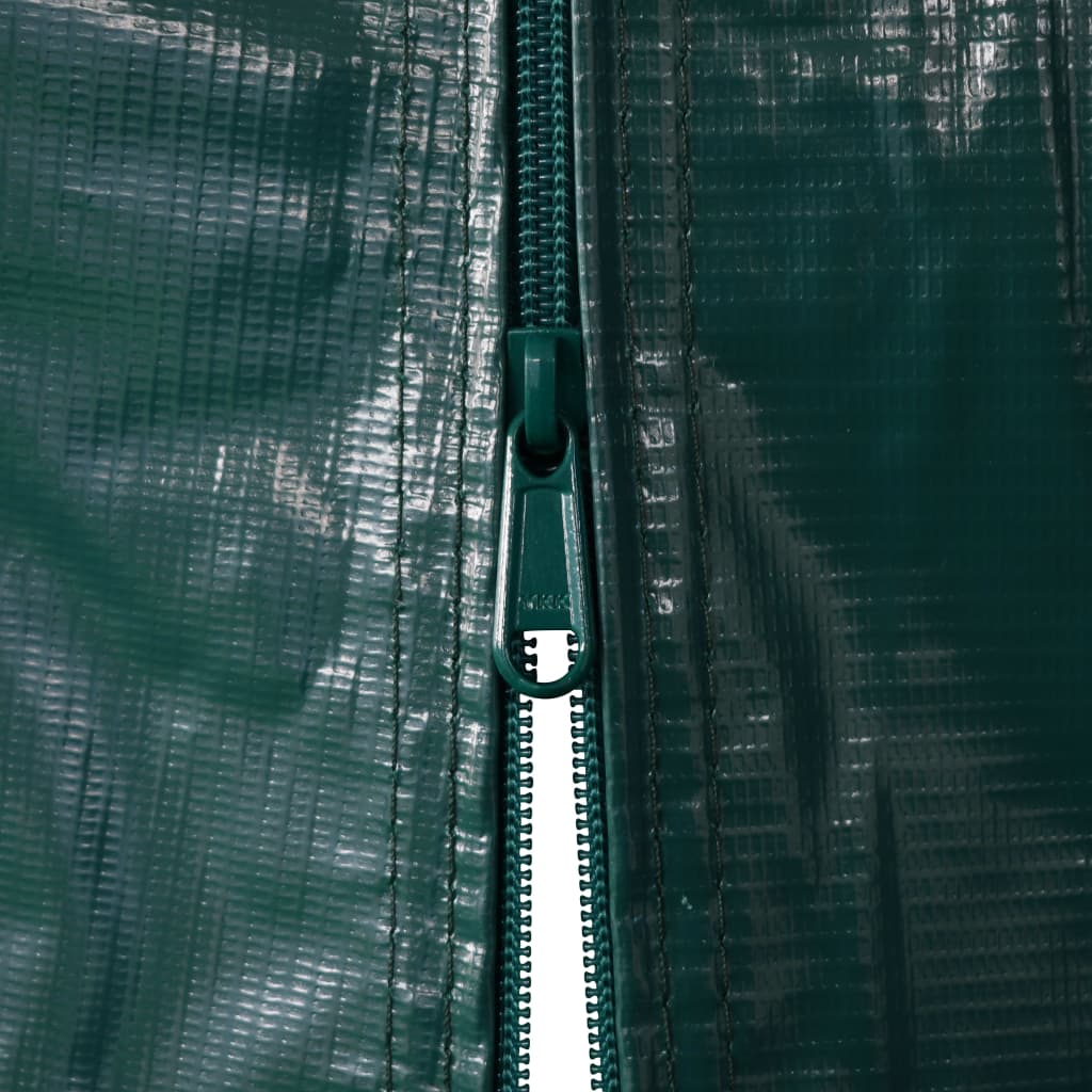 vidaXL Namiot garażowy z PVC, 2,4 x 3,6 m, zielony