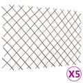 vidaXL Płot kratka z wierzby, 5 szt., 180 x 120 cm